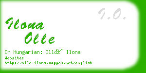 ilona olle business card